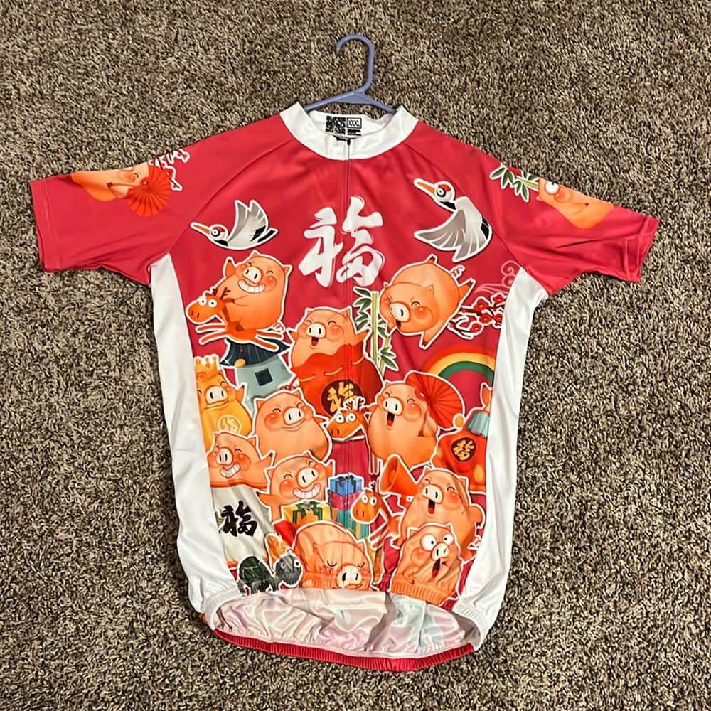 Pig & Bamboo = Paladin Sport Cycling Jersey, Fits Like XL; size XXXL per tag
